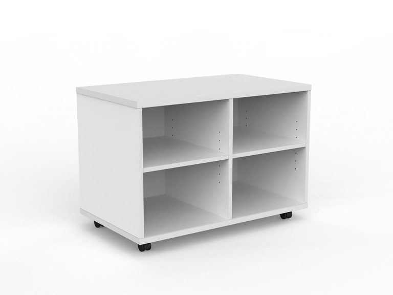 OL Axis Mobile Caddy Pedestal with open shelves