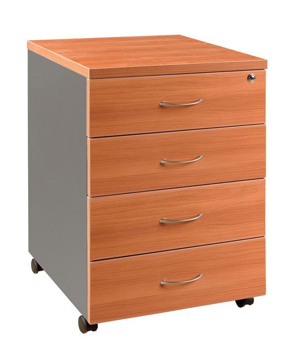 GP OMsystem Commercial Office Mobile Pedestal 4 Drawers