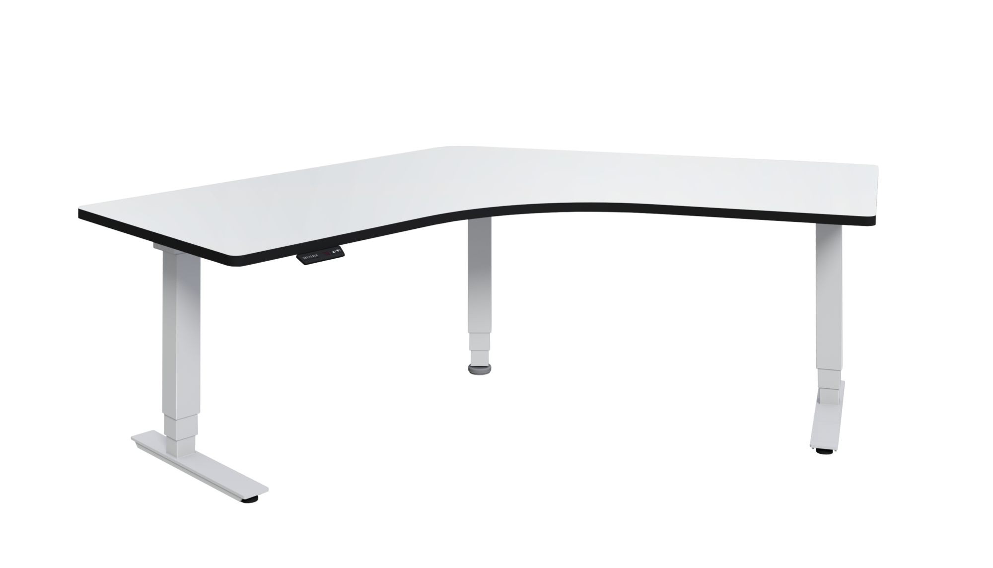 DD Height Adjustable Corner Workstation Curved