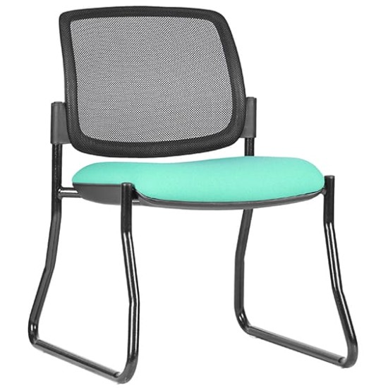 ST Maxi Mesh Back Sled Base Hospitality Chair - Black