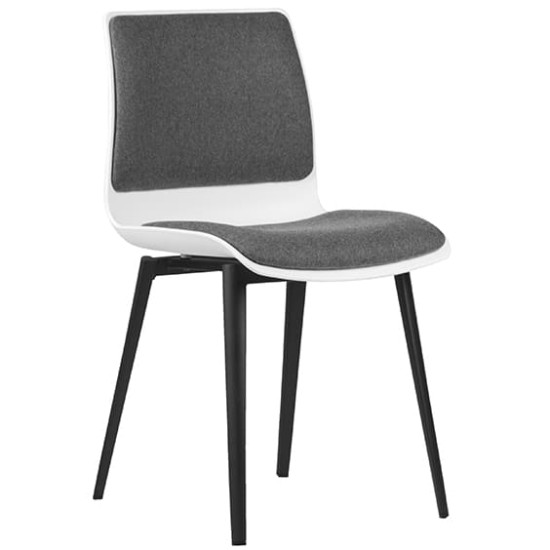 ST Pod Fabric Upholstered Breakout Chair with Black Base